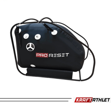 "ProReset Comfort seated hyperbaric chamber with external frame and reclining lounge chair."​

