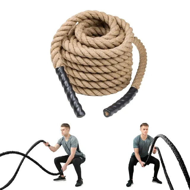 inSPORTline Battle Rope WaveRope Base 40 mm 15 m Sisal Trainer InSportLine