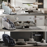 Naipo 3D massage chair – R50 white high-end massage chair heat function