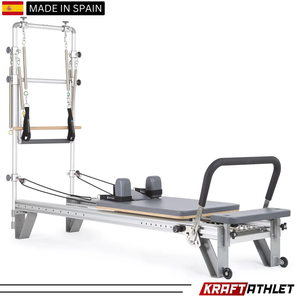 "Elina Pilates Mentor Reformer with Tower – A premium reformer for professional and home Pilates training."

