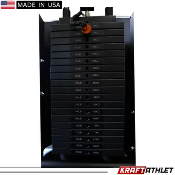 Force USA Functional Trainer with 30 kg additional weight installed per side, ready for more intensive training sessions.
