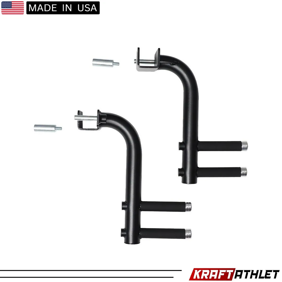  Force USA Dip-Barren angebracht an einem All-In-One Trainer für Dips.