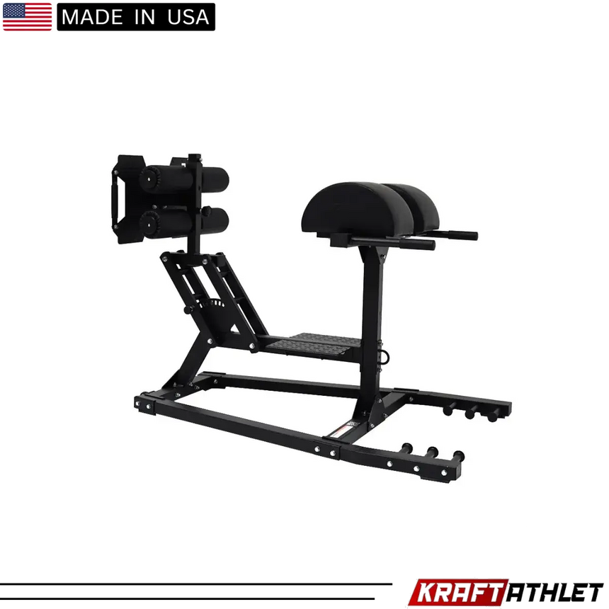 Force USA Commercial GHR/GHD V2 – robust glute ham developer with adjustable foot casters and transport wheels.
