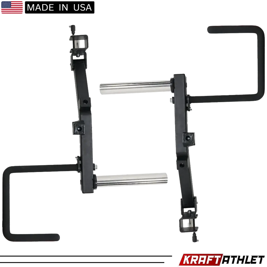 Force USA G9 and G12 Jammer Arms attached to the All-In-One Trainer, demonstrating bench press exercise.