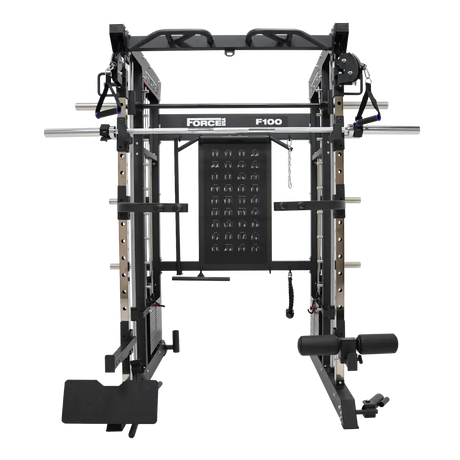 Force USA F100 V2 Functional Trainer showcasing dual weight stacks and versatile attachments