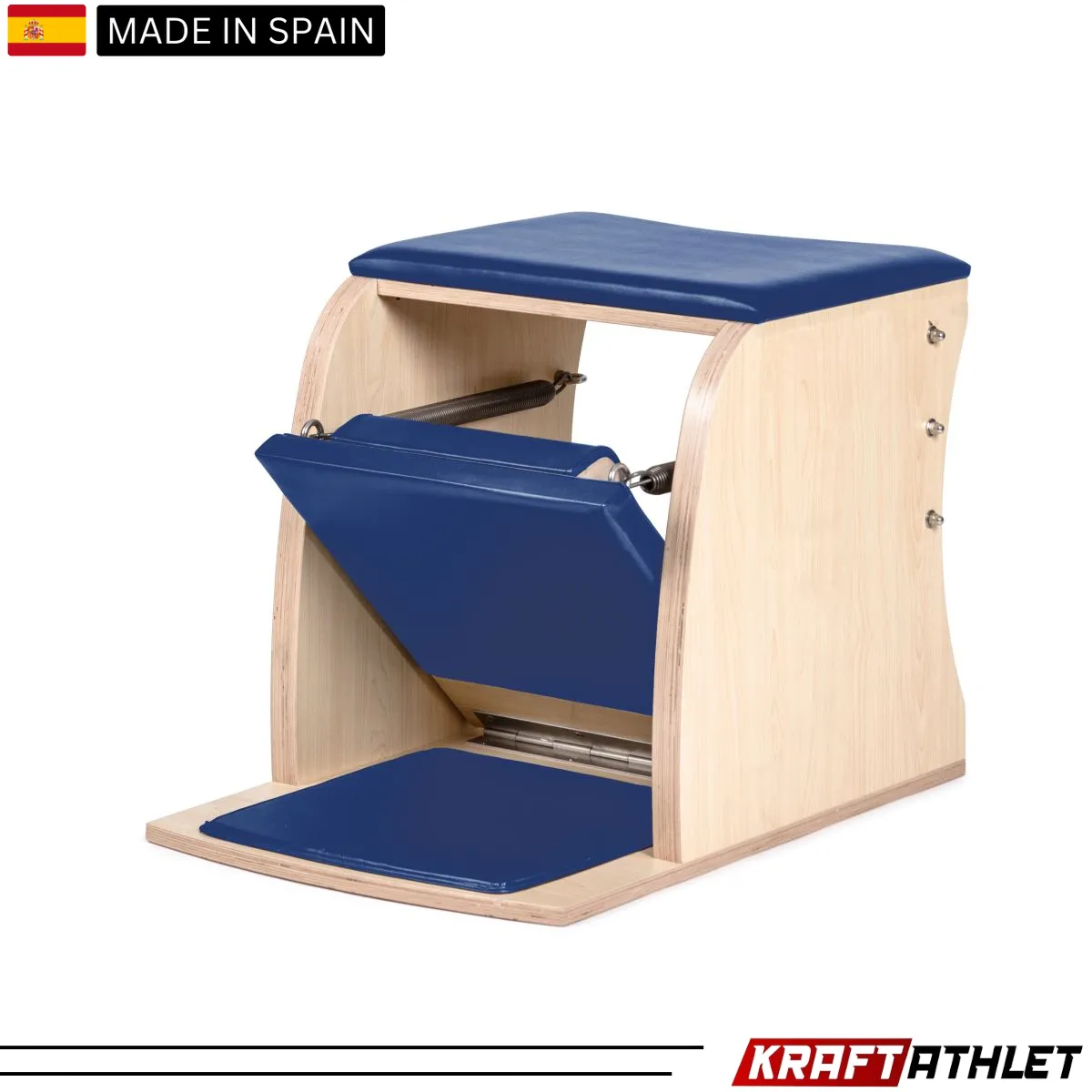 "Elina Pilates Wunda Chair – Compact and ergonomic Pilates chair for core strength and stability training."

