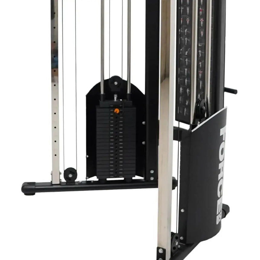 Force USA Functional Trainer with 30 kg additional weight installed per side, ready for more intensive training sessions.
