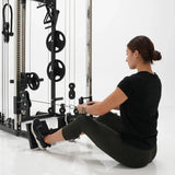 Force USA G1 All-In-One Trainer V2 Upgrade Kit components including lat pulldown seat and low row foot plate.​
