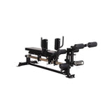 Force USA C10 Base Bench with leg curl, leg extension, and preacher curl attachments.​

