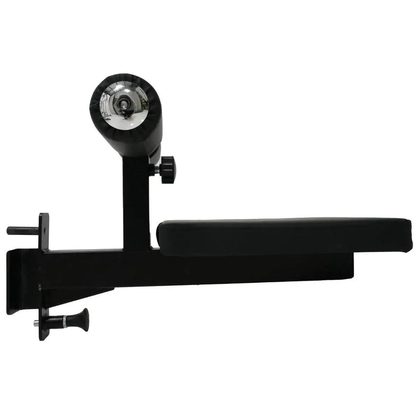 Force USA Lateral Row Seat attached to an all-in-one rowing trainer.
