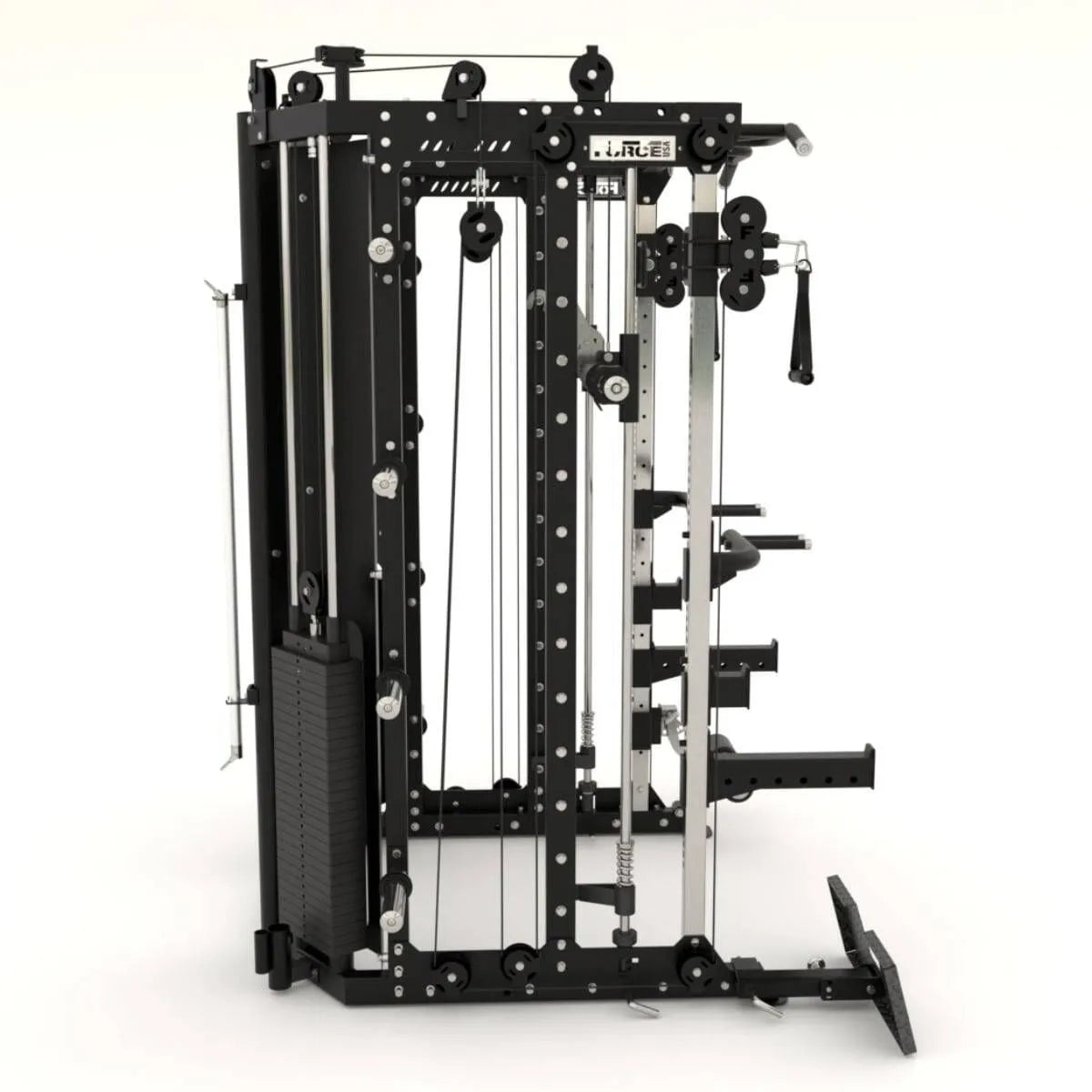 Force USA G15® All-In-One Trainer featuring Smith Machine, power rack, and dual adjustable pulleys.

