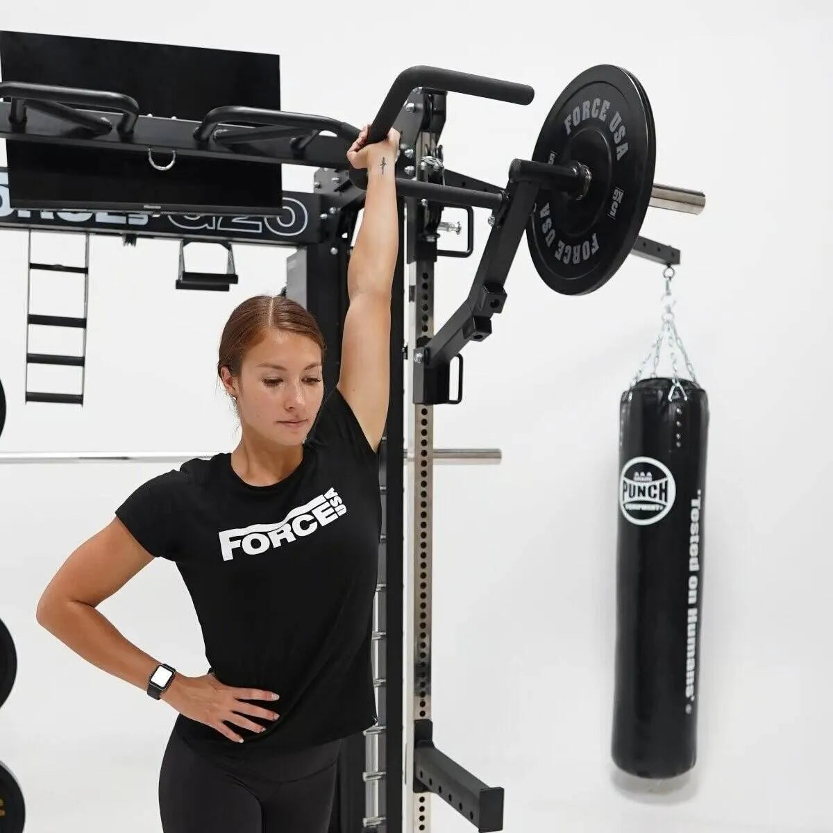 Force USA G20™ Upgrade Kit mit Jammer Arms, Beinbeuger/-strecker und Dip-Bars für erweitertes Training.