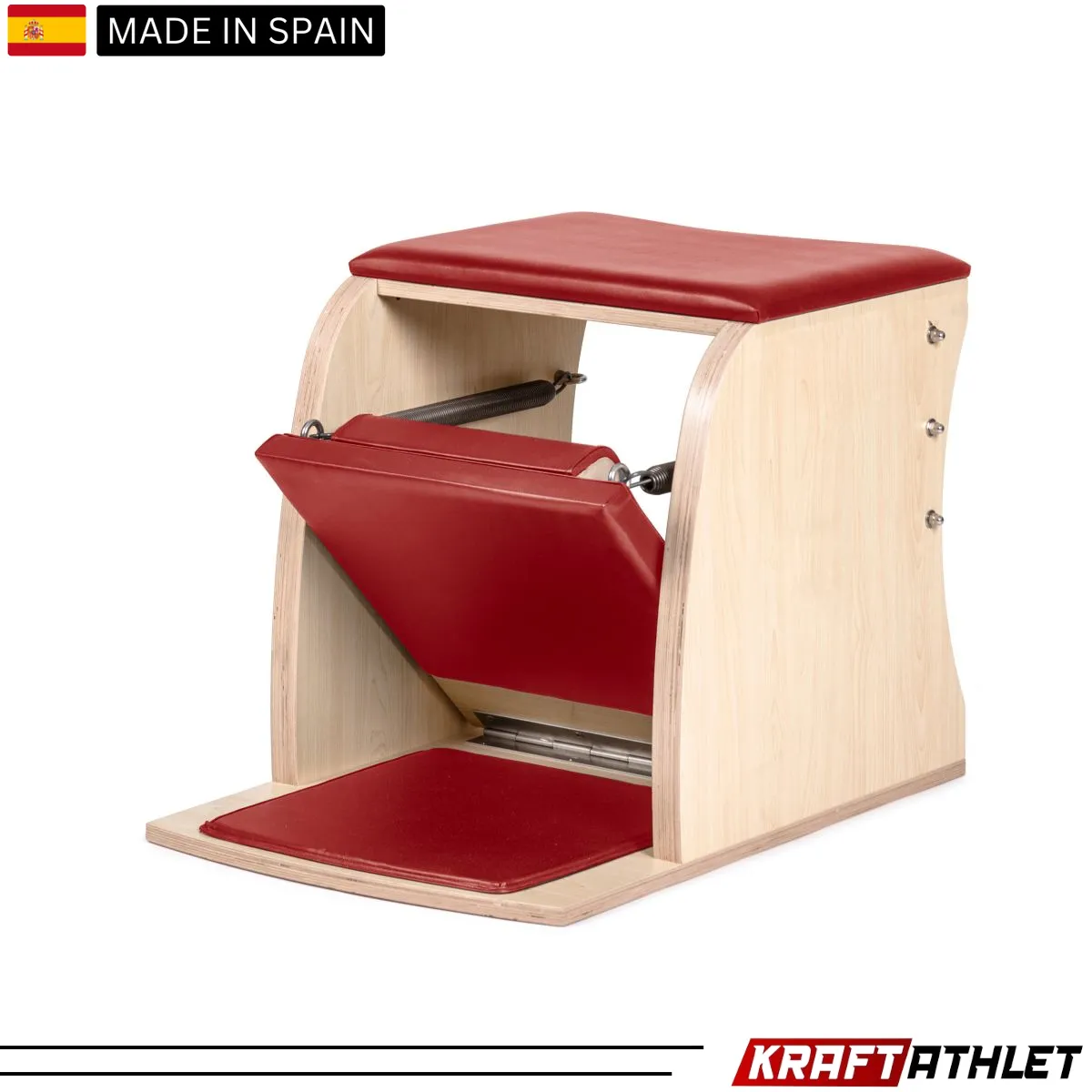 "Elina Pilates Wunda Chair – Compact and ergonomic Pilates chair for core strength and stability training."

