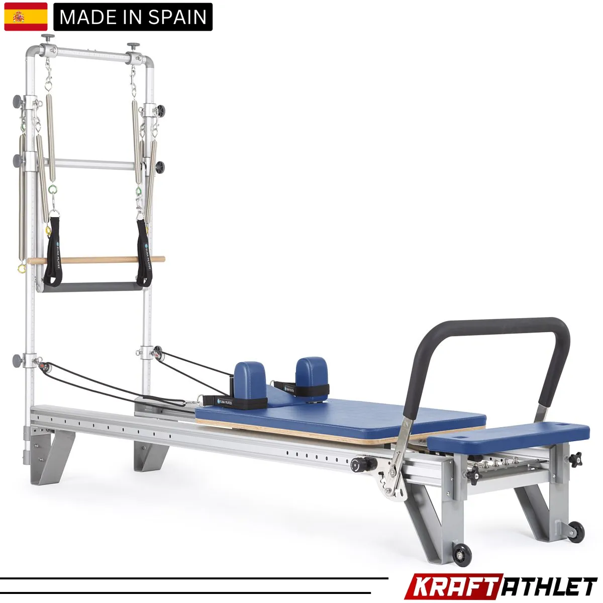 "Elina Pilates Mentor Reformer with Tower – A premium reformer for professional and home Pilates training."

